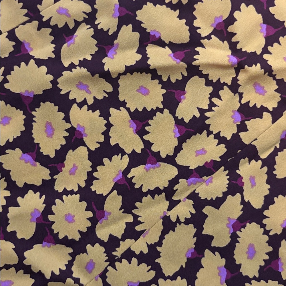 Kate Spade Yellow and Brown Floral A-Line Skirt - Picture 6 of 8